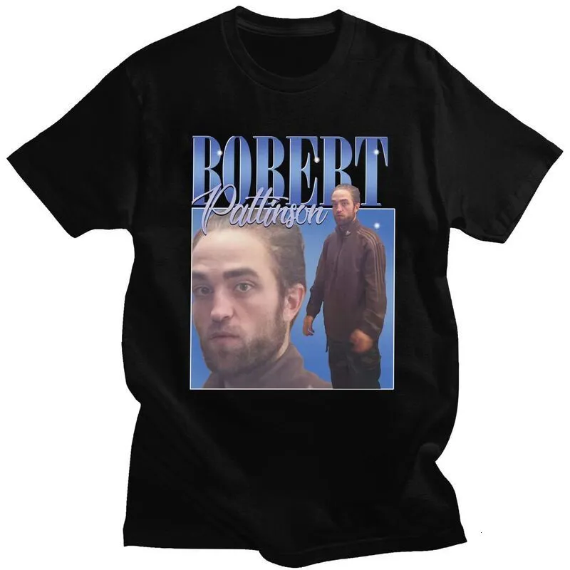 T-shirts masculins drôles Robert Pattinson meme debout t-shirt hommes pré-shrunk tee coton t-shirts rob