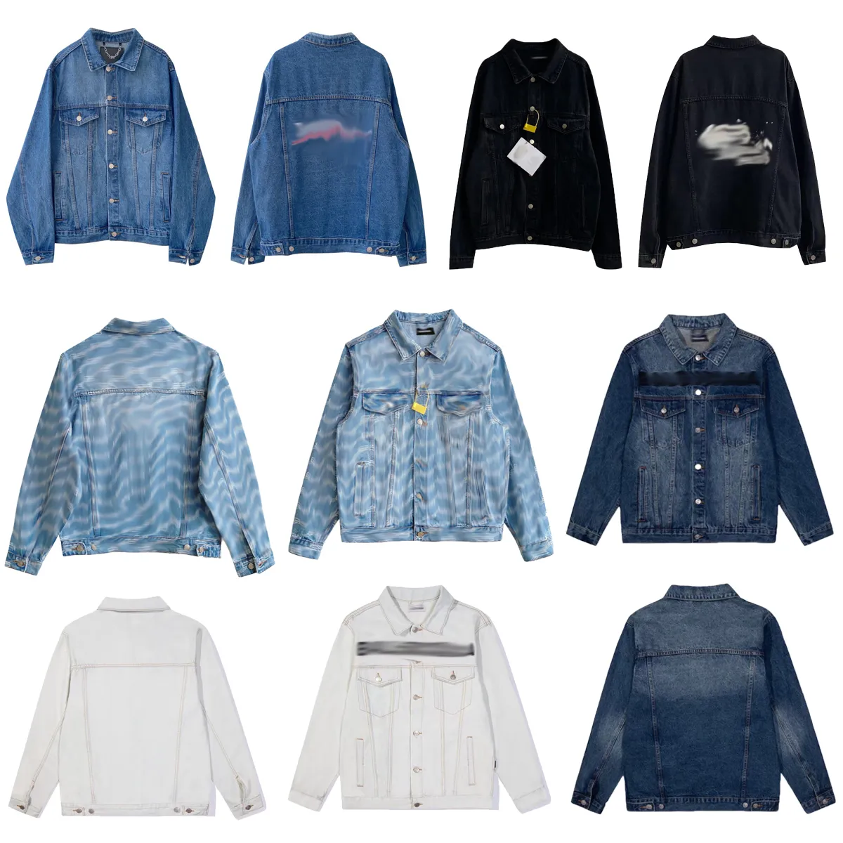 mens jackets classic paris style denim embroidery jacket thin Coat print letter Casual Stylist womens overcoat Outwear