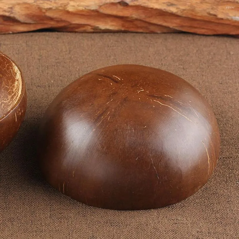 Skålar kokosnötskal skål enkel stil förvaring hållare hem restaurang med unikt naturligt köksredskap