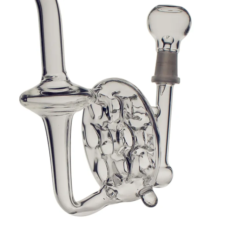 SAML GLASS 20 cm Tall Swiss Perc Dab Rig Hookahs Circular Percolator rökrör Bong med 7 hål Oil Rigs Fogstorlek 14.4mm PG3025