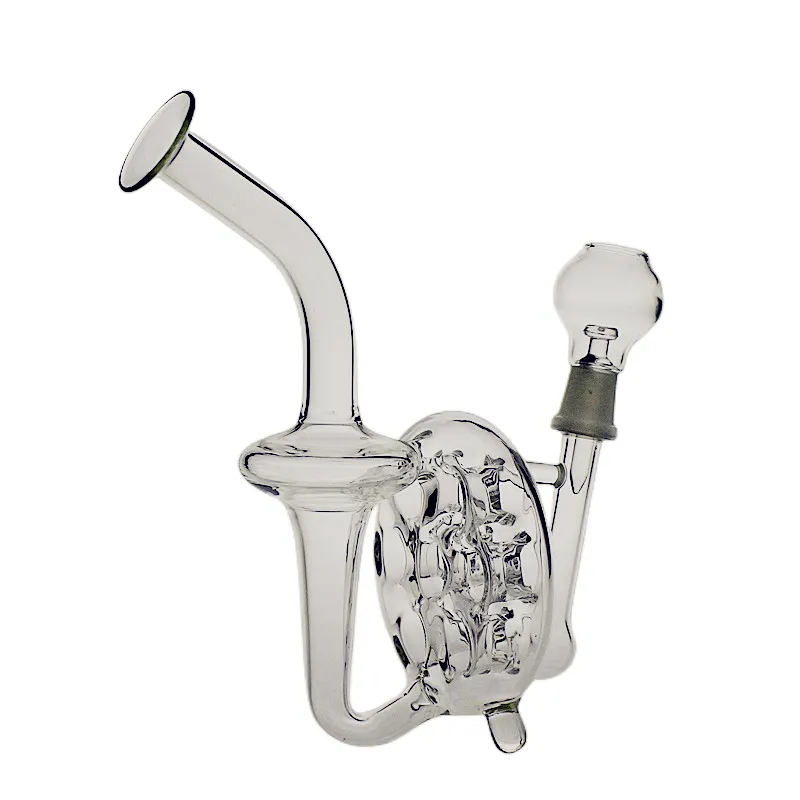 SAML Glass 20cm de altura suíço perc dab rig liquilahs circular percolator fumando bong com 7 orifícios plataformas de óleo Tamanho da junta 14,4mm pg3025