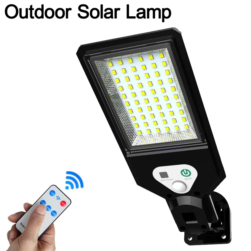 Solar Street Light Outdoor With Motion Sensor Dusk Solar Flood Lights IP66 Vattentät LED Security Light Parkering Yard Street Basketball Court Crestech