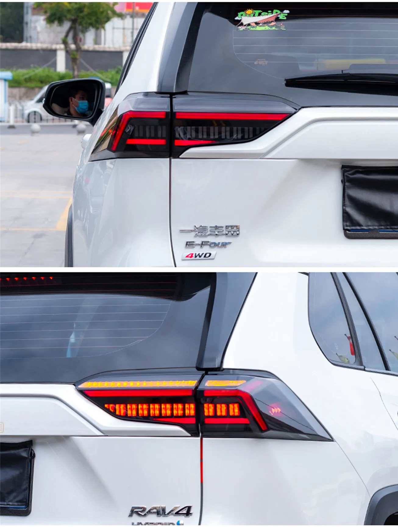 トヨタ RAV4 LED テールライト 2024 スモークレンズ リアフォグ