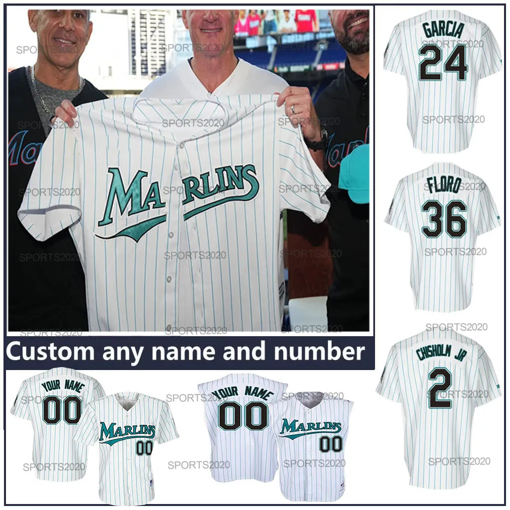 2 Chisholm Jr. Marlins Teal Maillots de baseball du 30e anniversaire Jazz Jersey 12 Jorge Soler 24 Avisail Garcia Jean Segura Sandy Alcantara 3 Luis Arraez Jose Maillot personnalisé