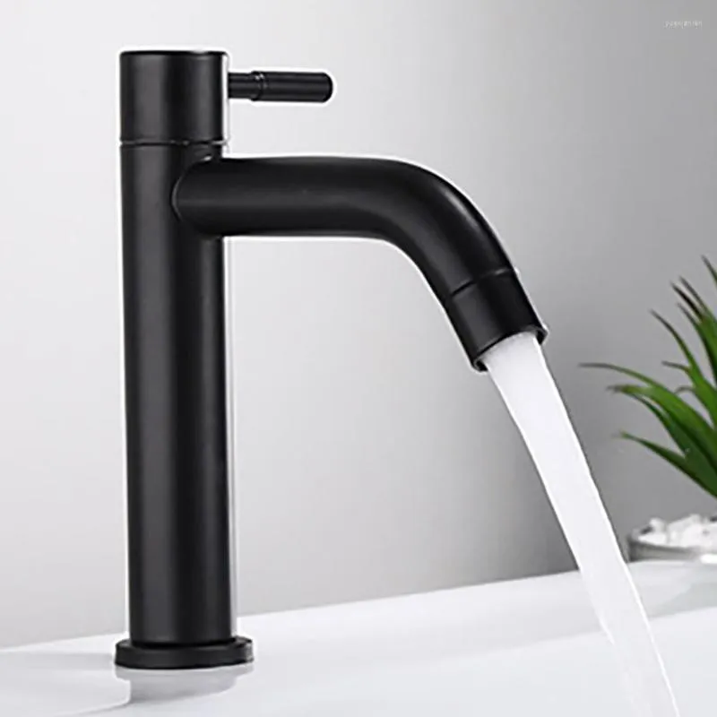 Bathroom Sink Faucets SKOWLL Faucet Deck Mount Single Hole Handle Vessel With Extra Long Spout Black