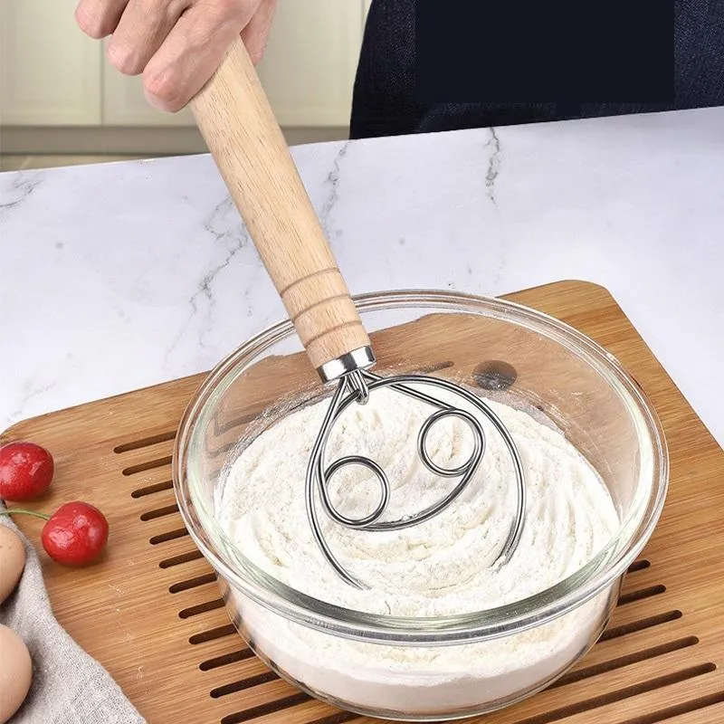 1 Fouet Danois En Acier Inoxydable à Double Trou Pour