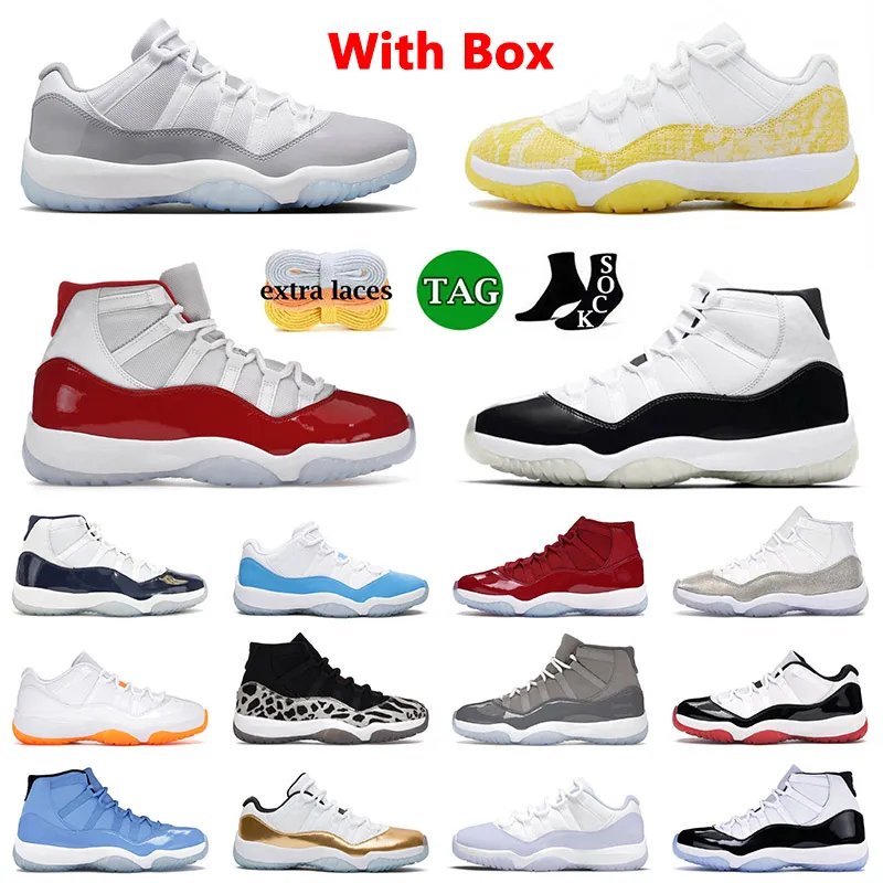 Retro 11 Moda Düşük Basketbol Ayakkabı 11 Jumpman 11'ler Kızılötesi 23 YILAN Yeşil Varsity Kırmızı Eğitmenler Sport Sneakers İçin Erkekler 7-13