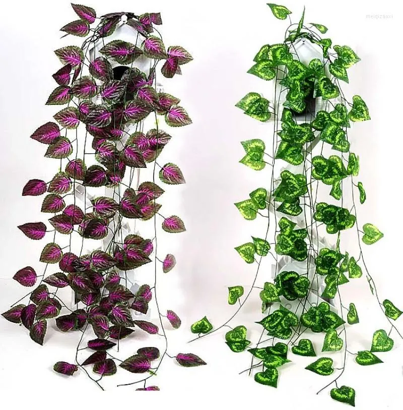 装飾的な花人工吊り下げ葉の植物植物のつるブド