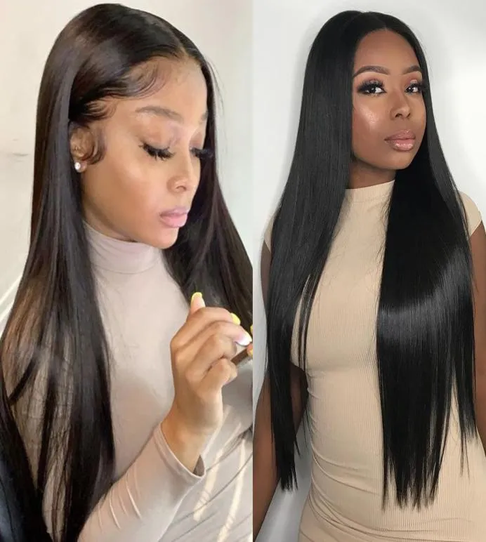 360 Lace Frontal Wig Pre Plucked With Baby Hair Remy Malaysian Straight 13x4 13x6 Lace Front Human Hair Wigs4391118