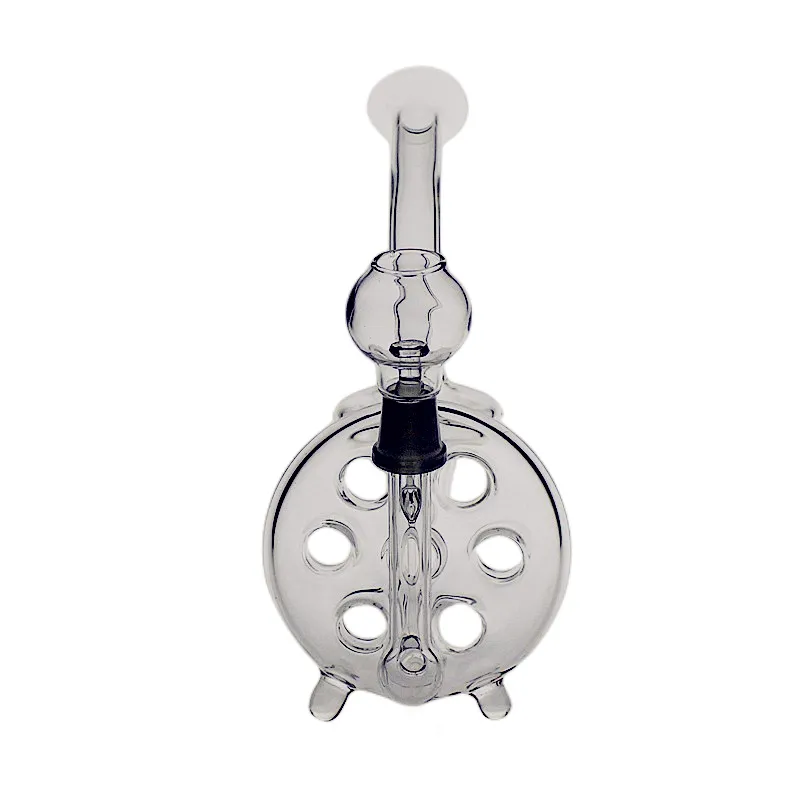 SAML Glass 20cm Tall Swiss Perc Dab rig Hookahs circular percolator smoking pipe Bong with 7 holes oil Rigs Joint size 14.4mm PG3025