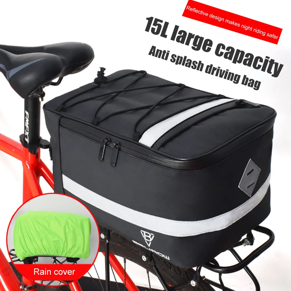 Paniers Bags 8L 15L Bicycle Pannier impermeável MTB Bike Road Acessórios de ciclismo ao ar livre Caso de bagagem da bolsa Stoarge 230316