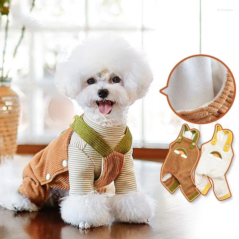 Dog Apparel Pet Carrier Pants Cartoon Clothes For Small Dogs Winter Warm Pets Costume Soft Clothing Puppy Products