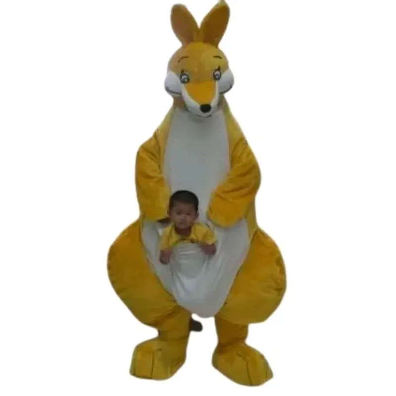 Halloween Kangaroo Mascote Fantas Fache Party Party Play Roupos de anúncios de Páscoa