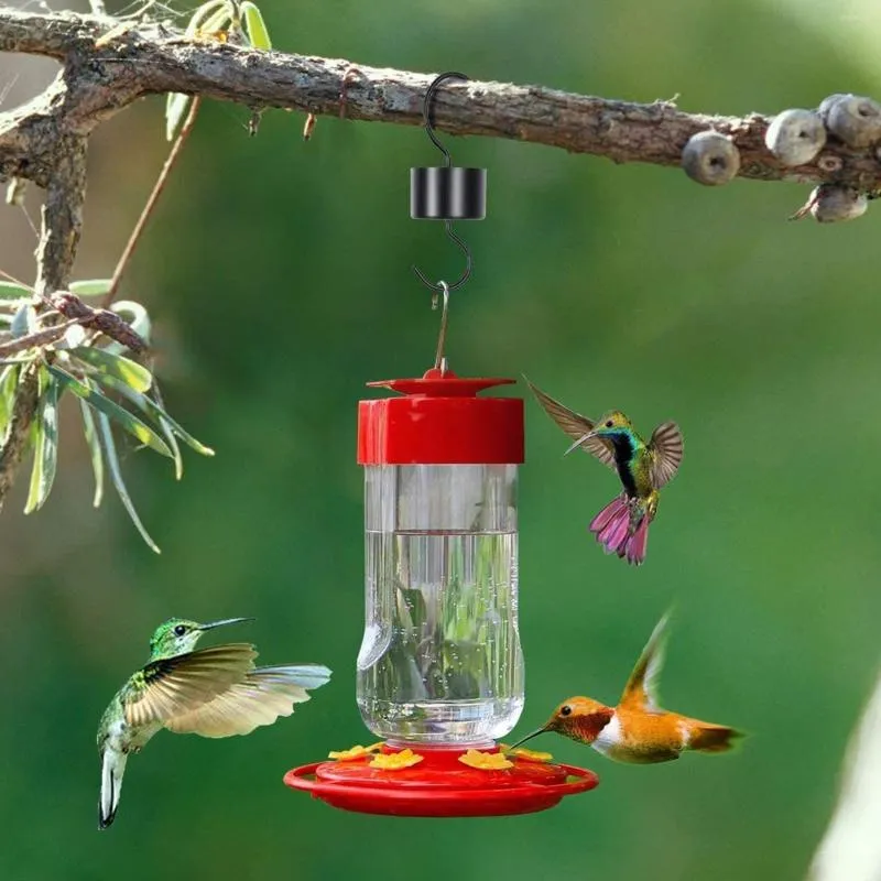 Autres fournitures pour oiseaux Bouteille d'alimentation en eau en plastique Colibri Poignée Jardin Ports d'abreuvoir extérieur Alimentation S7V0