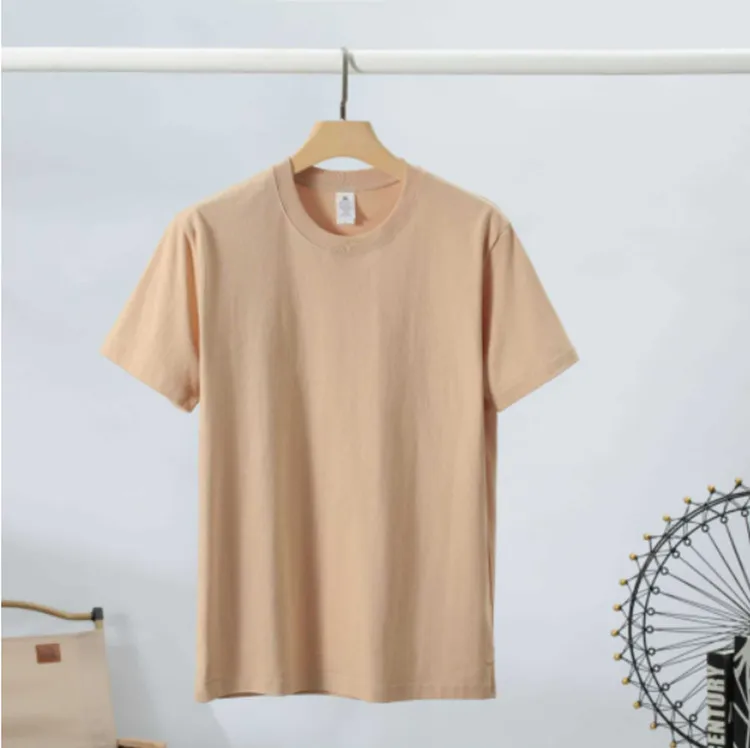 Camisetas para hombre, camisetas de diseñador de marca de verano, camisetas de algodón mercerizado de manga corta, camisa informal de moda de alta calidad con cuello redondo