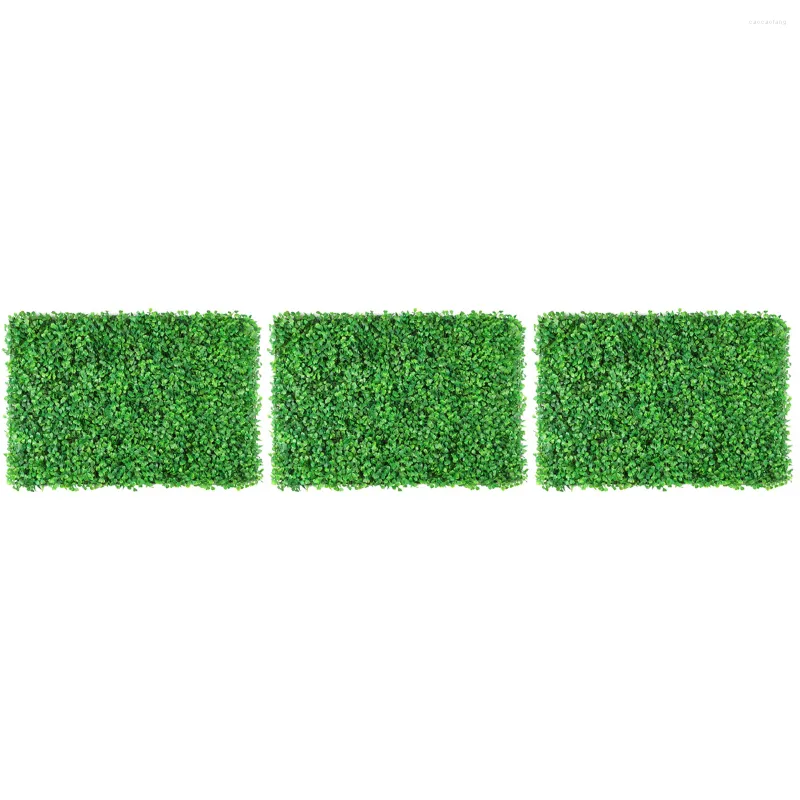 Fiori decorativi da 3 pacchetti di vegetazione decorazioni per la parete del fogliame pannello di recinzione intrecciata intrecciata per copertina