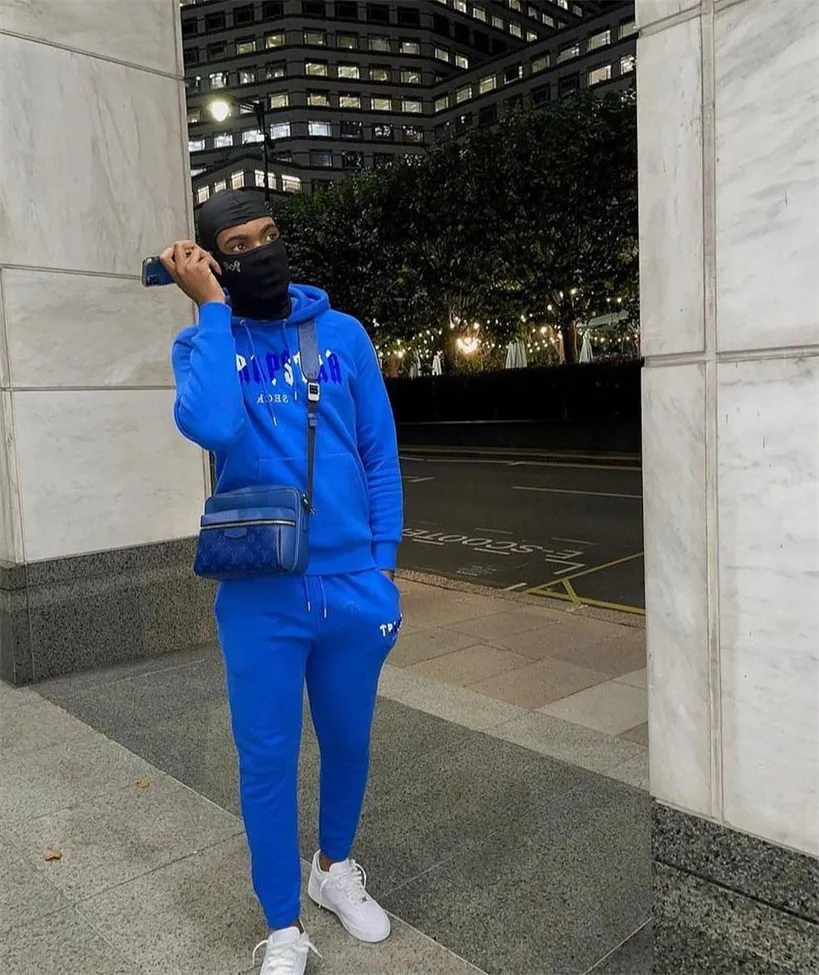 Trapstar Doudoune Sac Survêtement Hommes DEpaule De Sacs Londres Bleu Costume Bolso Azul Chenille Survêtement Hommes Survêtements