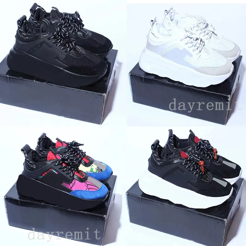 Designer Casual Chaussures Réfléchissant Chaîne Baskets Italie Chaussure Hommes Femmes Sneaker Multicolore En Daim Floral Leaopard Triple Noir Tacheté Flèches Baskets À Carreaux Avec Boîte