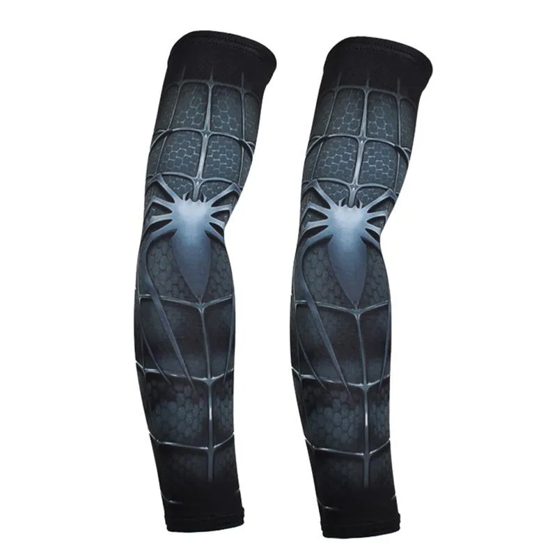 Knie pads elleboog 1Pair motorfietsomslag buiten sport fietstarm mouw ademende unisex uv bescherming voetbal Running voor zomer sportschool c