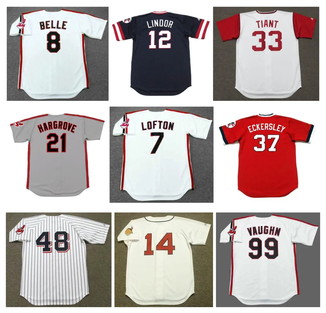 Ricky Vaughn Albert Belle Cleveland Baseball Jersey Jim Thome Joe Charbonau Hayes Kenny Lofton Pedro Cerrano Omar Vizquel Cory Snyder Roger Dorn