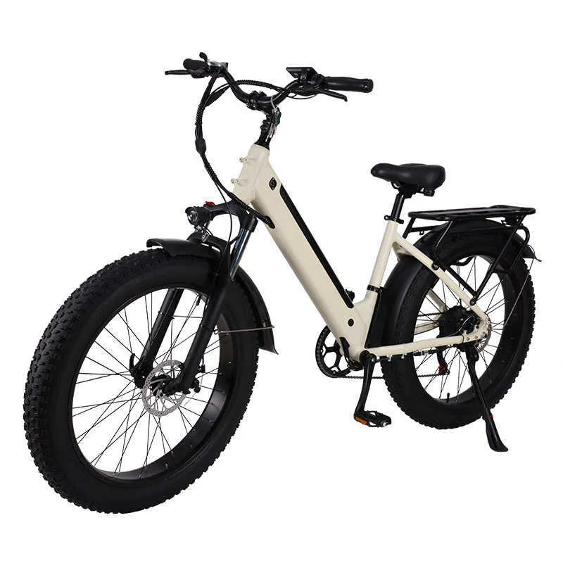 Elektrofahrrad 48V 15AH Lithiumbatterie 4.0 Fat Ebike 1000W Elektrofahrrad Erwachsenenfahrrad 7-Gang Citybike 26 Zoll E-Bike