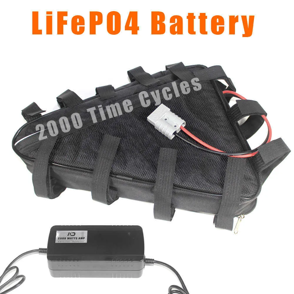 60V 20AH LiFePO4 Triangle batterie 2000W eBike Batteries de vélo électrique longue durée de vie