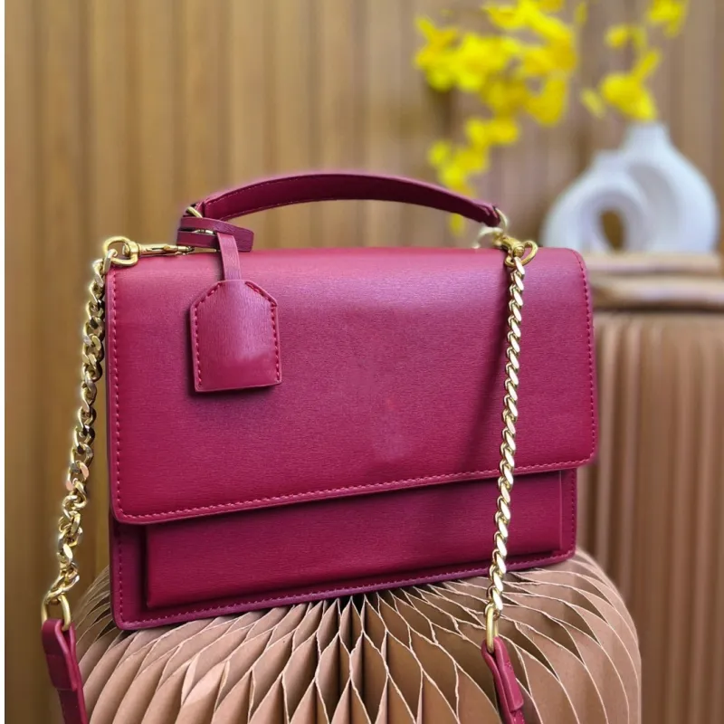 SUNSET Designer Handbags Original Leather Cowhide Women Shoulder Bags Fashion Medium Crossbody Bag Flap High Quality From 60 42 DHgate