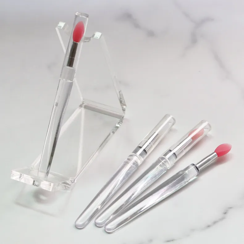 10 Pinceaux De Maquillage – Applicateurs Paupières Et Lèvres – Lot Noir – Acrylique