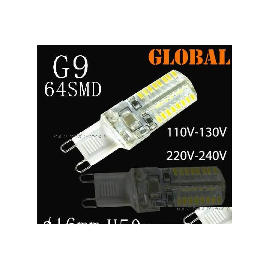 Żarówki LED 2016 G9 Światła SMD 3014 3W 110V130V 220V240V Wymień lampę halogenową 30 W 360 Kąt wiązki BB Chandelier światło Dhyse o wysokiej mocy