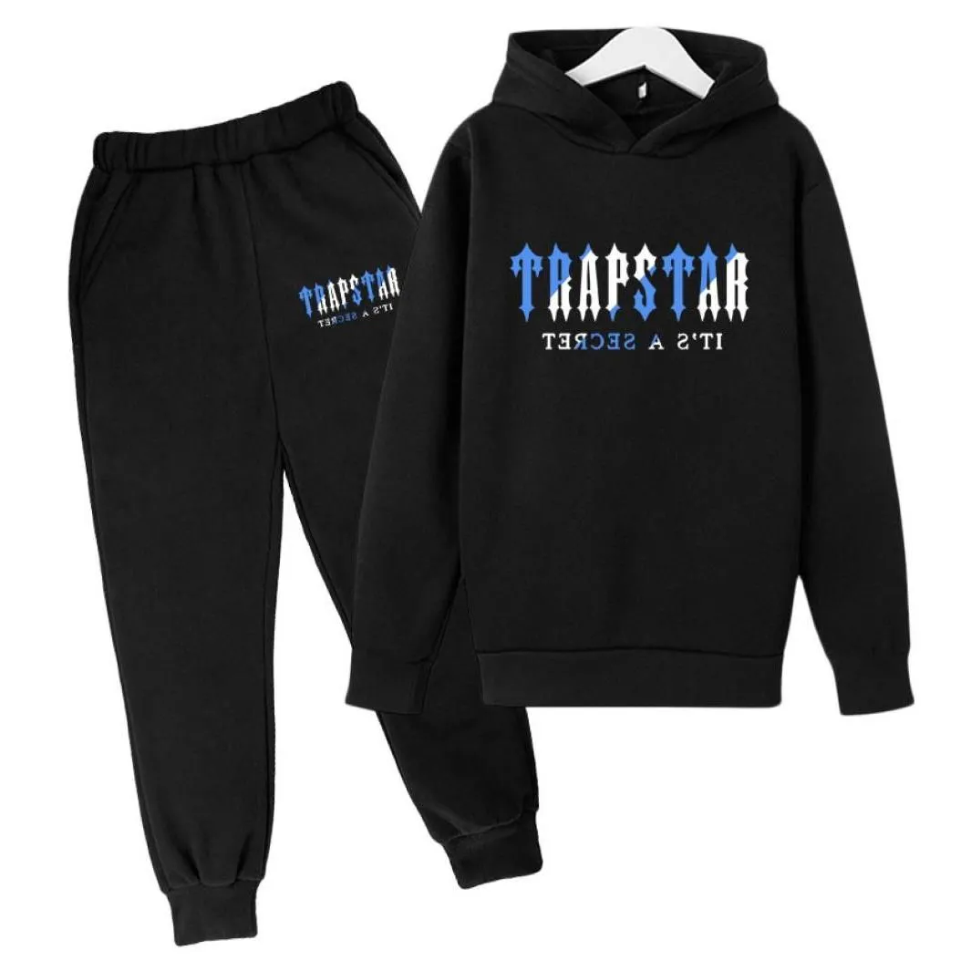 Giyim Setleri Eşofman Trapstar Çocuklar Tasarımcı Giyim Bebek Baskılı Sweatshirt Mticolors İki Adet Set Kapüşonlu Coat Drop Delive Isınma