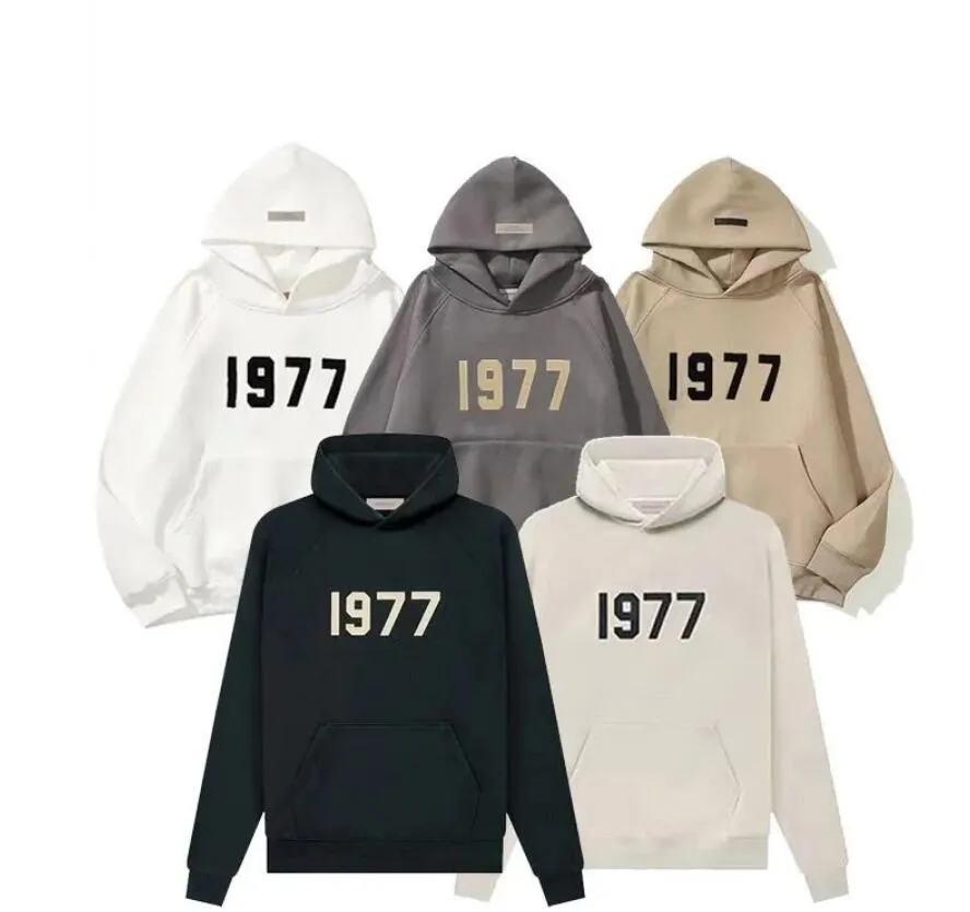 Designer 1977 Männer Hoody Hoodies Pullover Sweatshirts Hip Hop Street Unisex Brief Gedruckt Rundhalsausschnitt Lose Langarm Schwarz Mit Kapuze Streetwear Herren Kapuzen