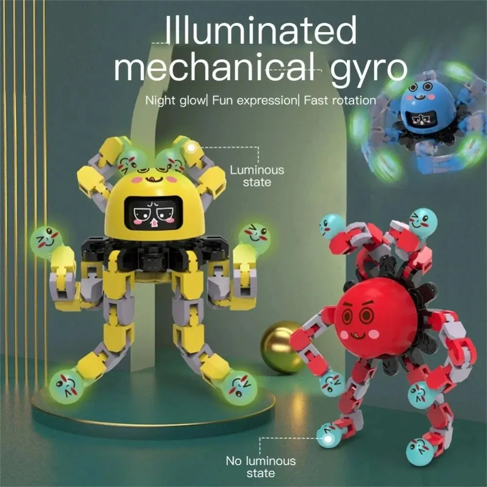 フィジェットおもちゃ大人の指先スピントップタコロボット：子供と大人