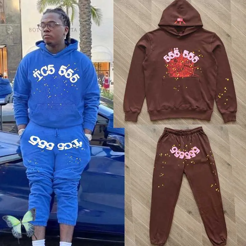 Spider Web Foam Print Mens Womens Brown Hooded Sweatshirt Suit From Clothing 1 Vendor 14.01 DHgate.Com