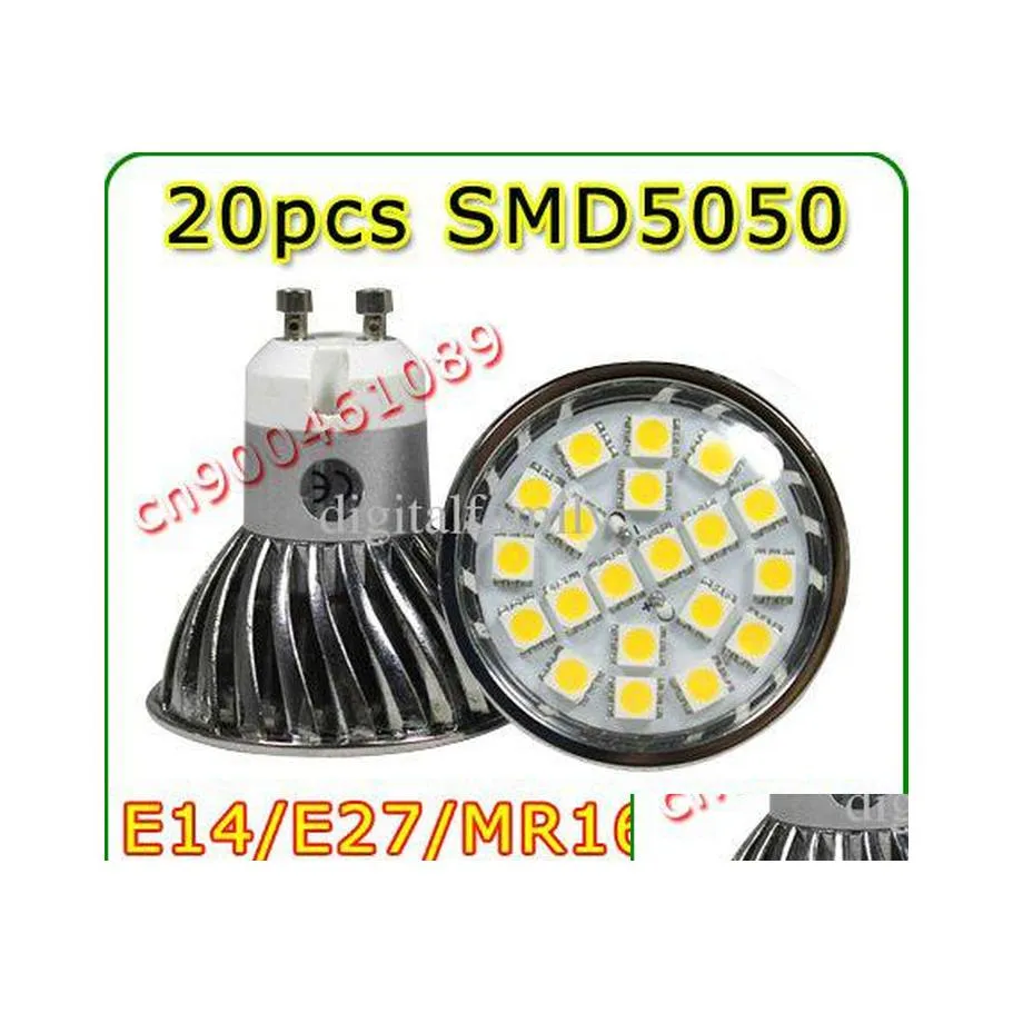 2016 Lampadine Led Alta Potenza Speciale 7W 5050 Smd 20Led 360Lm E27/Mr16/Gu10 Luce Bianca Per Interni Bb Faretto Drop Delivery Luci Illuminazione Bbs Dhnfs