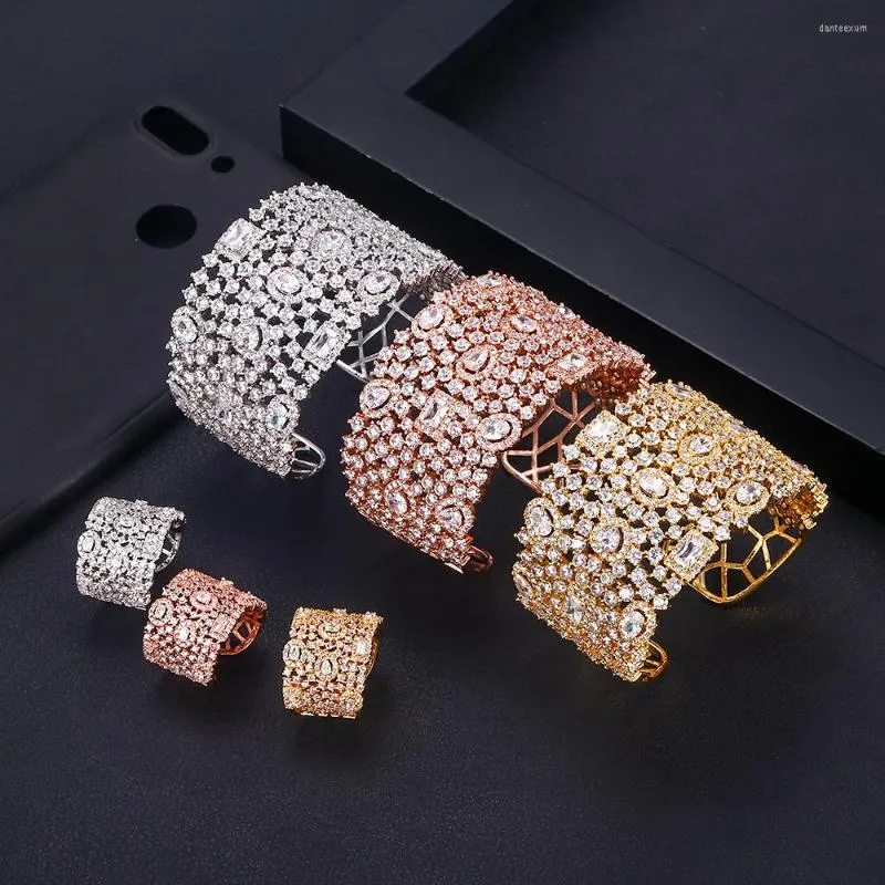 Bangle Accking Luxurious Zircon Elements Bracelet White Gold-color Fashion Jewelry Made With Wholesale