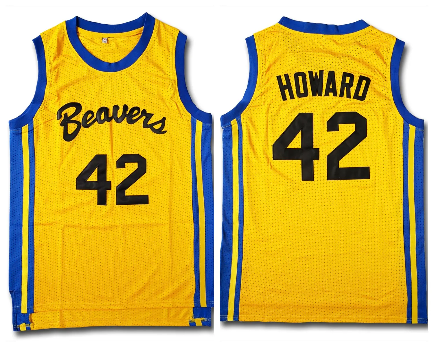 Custom Basketball Jersey Teen #42 Howard Moive Version Beacon Beavers Basketball Jersey Yellow Borduurd Outdoor Sport Shirt ELKE Maat Number Team S 5XL Van 17,09 € |