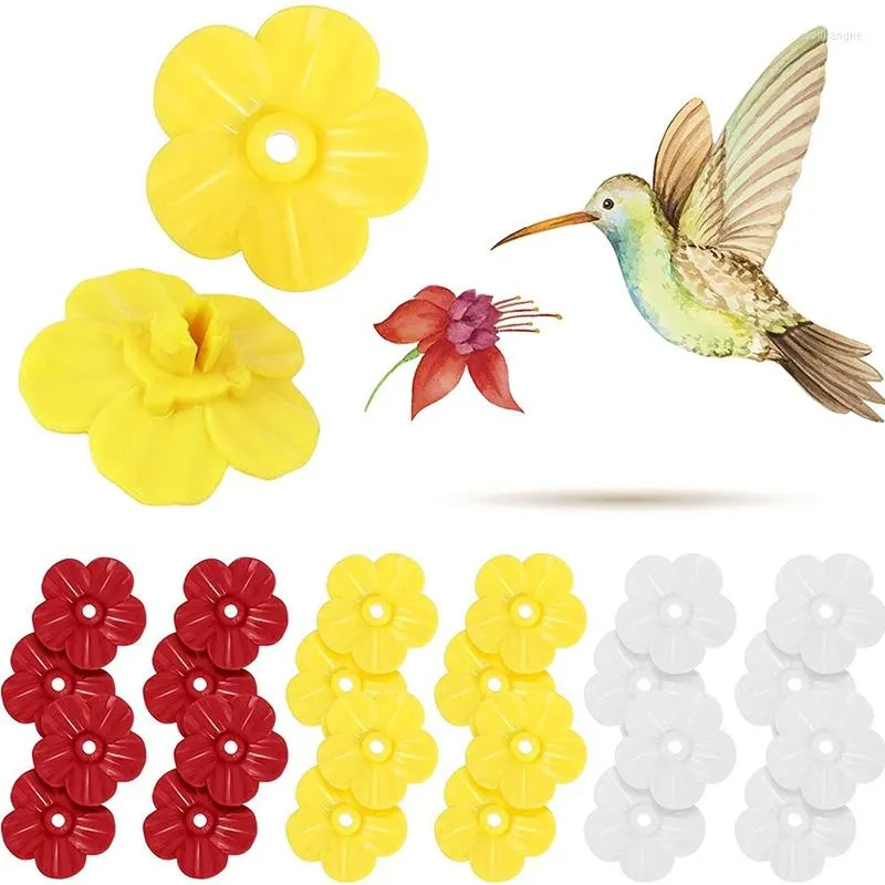 Other Bird Supplies 10Pcs Hummingbird Feeders Replacement Flowers Outdoor Plastic Feeding Ports Parts For Feeder Hanging Use Supply