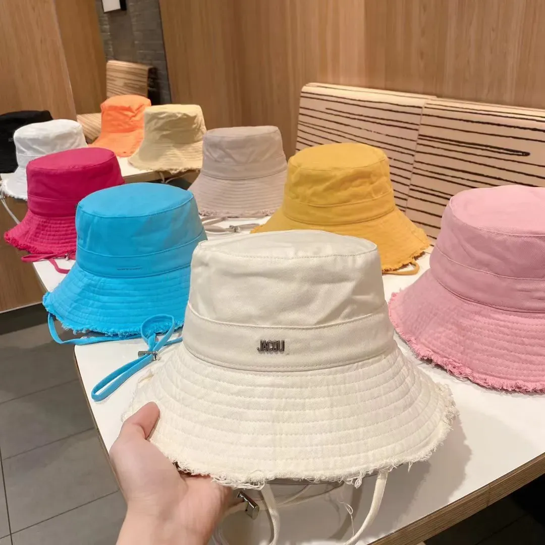 Kaliteli Tasarımcı Kova Şapkası Kadınlar için Yıpranmış Kapak Geniş Kötü Şapkalar Yaz Balıkçı Plajı