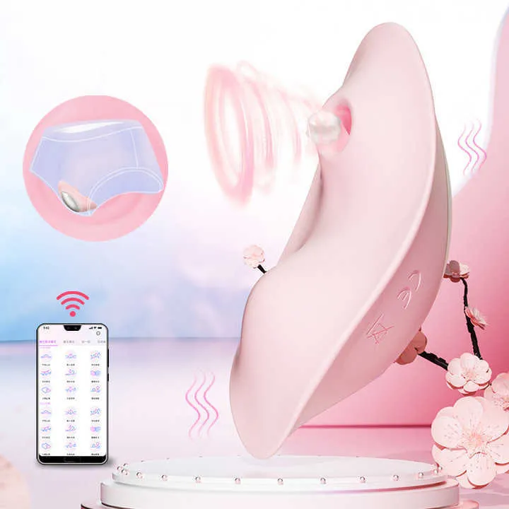 Nxy Vibrateurs Wearable Sucer 9 Mode App Contrôle Sucker Vagin Clitoris Stimulateur Oral Mamelon Masseur Sex Toys pour Femmes 230310
