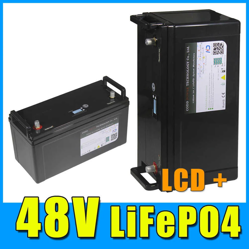 48V 60AH LiFePO4 Batterie 48V 5000W Elektrofahrrad Roller Batterie Wasserdicht LCD