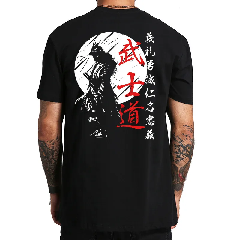 Camisetas masculinas Japão Samurai Spirit T Camisetas estilos de estilo japonês Tamanho da UE Tamanho 100% algodão T-shirt Bushido Masculino Presentes Tee 230317