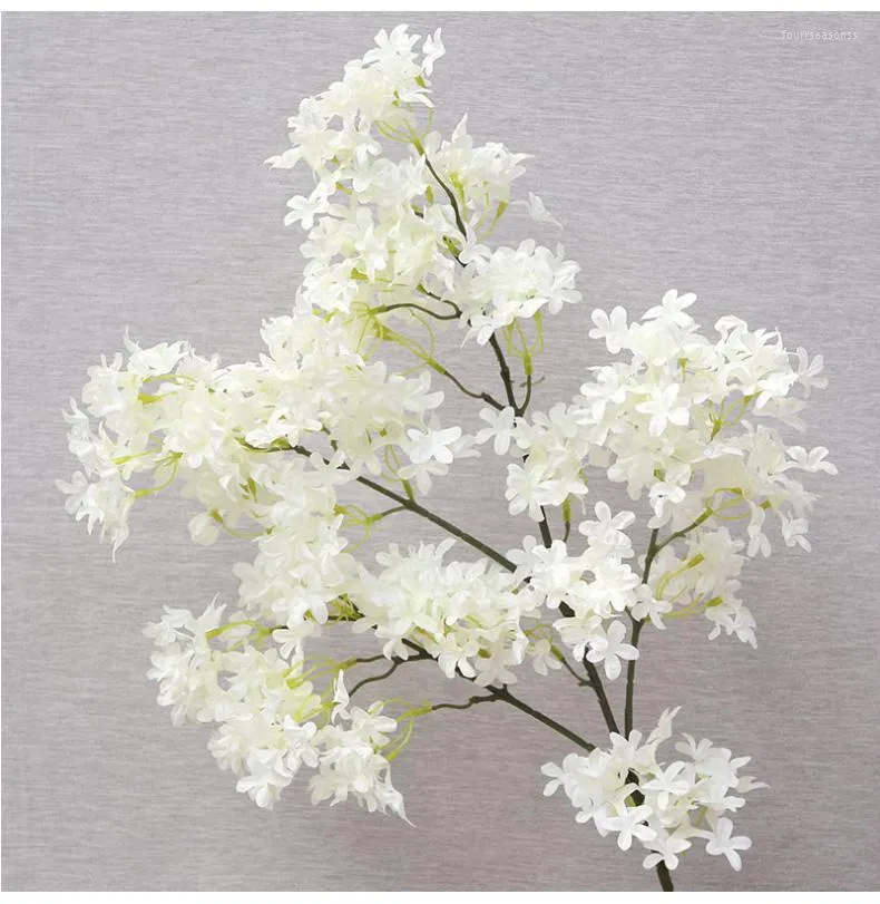 Decorative Flowers 90cm Long Artificial Cherry Blossom Flower Simulation Sakura Branch Pography Take Po Props 6 Color