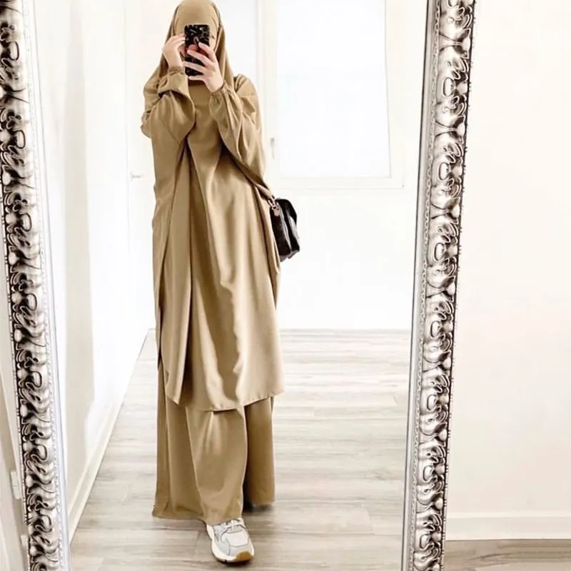 Abayas para mujer musulmana turca Abaya conjunto de ropa musulmana para  hombres 2 piezas conjunto islámico