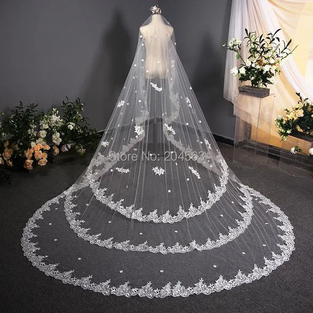 Voiles de mariée Voile de mariage élégant long pour mariée avec peigne YXXL