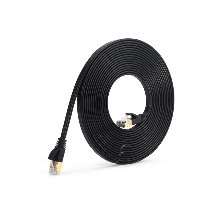 Cable Ethernet Cat 7 de 10 pies, cable de Internet largo plano resistente,  cable de red LAN Cat7 blindado, cables de conexión Gigabit de alta  velocidad con conector RJ45 para juegos PS4