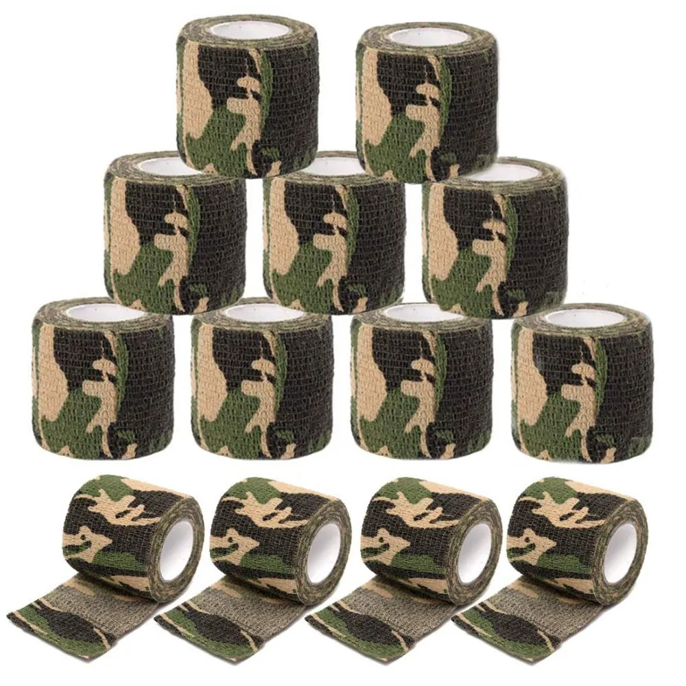 Autres fournitures de tatouage 6122448pcs Camouflage Tattoo Grip Bandage Élastique Wraps Bandes Non-tissé Auto-adhésif Doigt Protection pour Tattoo Machine Pen 230317