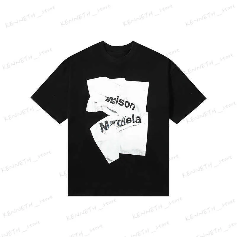 Men's T-Shirts Margiela MM6 Magilla Letter Print Loose Short Sleeve T-shirt Men's and Women's Couple Leisure Sports Cotton TEE T230317