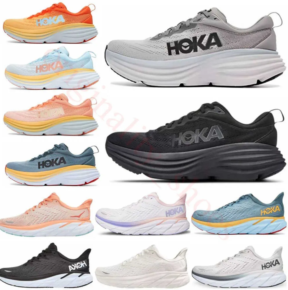 Motorcykelstövlar 2023 Hoka One Bondi 8 Running Shoe Local Boots Online Store Training Sneakers Accepterade livsstilschock Absorption Highway Designer Classic Trend