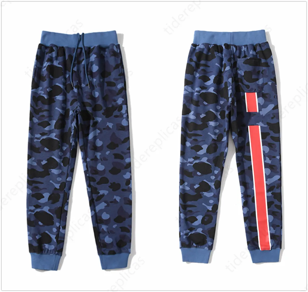 Calças de grife de gineces de gente de gente caseira de camuflagem Cargo de carga esportes Sweatspants de moletom jogging de grandes dimensões calças fi macias da série luminosa