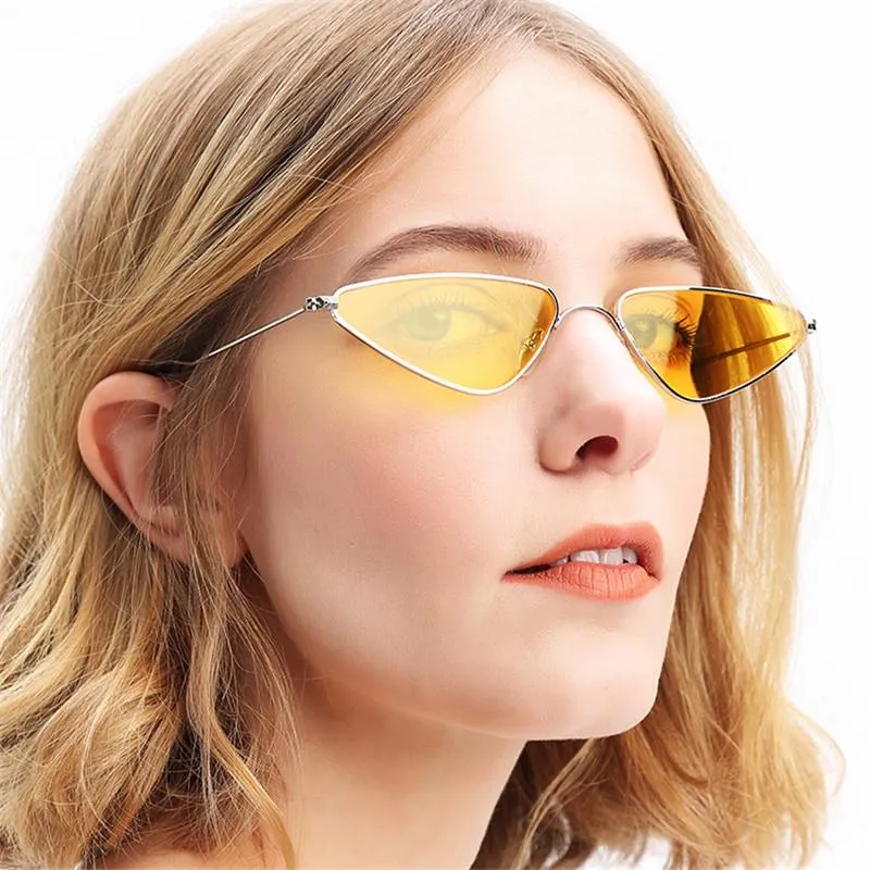 Sunglasses Umanco 2023 Colorful Triangle For Women Fashion Design Brand Glasses Alloy Frame Acrylic Lens Beach Travel GiftsSunglasses